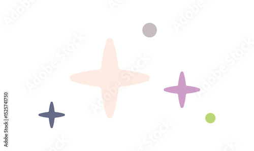 Sparkle Star Icons Set – Cute Colorful Vector Shine Elements