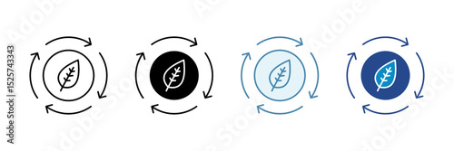 Reforestation Icon Set Multiple Style Collection