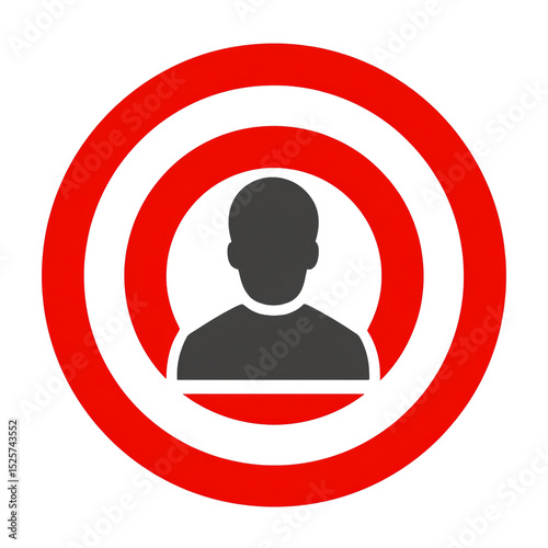 consumer audience targeting png transparent An abstract graphic of a target with a user silhouette at the center, ideal for illustrating focus or targeting.