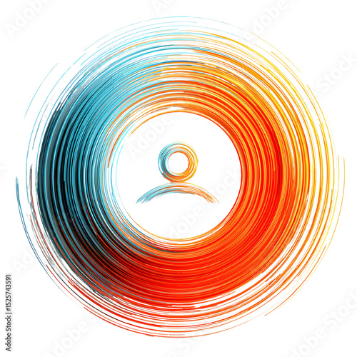 consumer audience targeting png transparent A vibrant circular design symbolizing connection and unity in diverse cultures, with dynamic colors and energy.