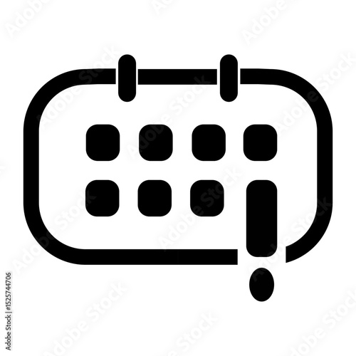 Alarm clock icon on white background