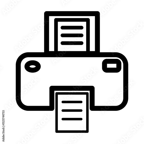 Printer icon on white background