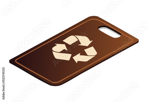 Brown Tag Recycle Symbol Illustration