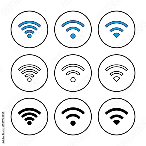 Wifi icon vector. signal vector icon. Wireless  icon vector