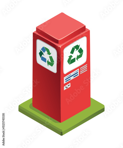 Public Waste Sorting Station Booth