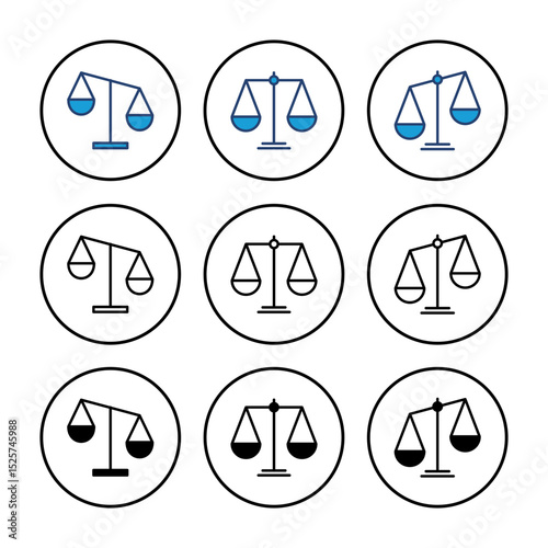 Scales icon vector. Law scale icon. Scales vector icon. Justice