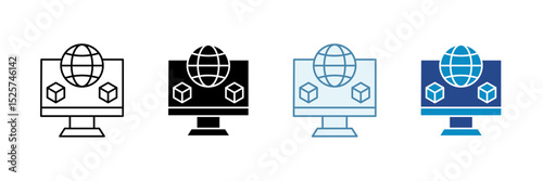 Web3 Authentication Icon Set Multiple Style Collection