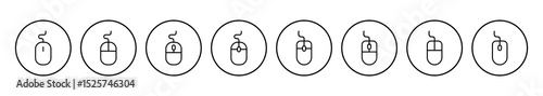 Mouse icon vector. click icon vector. pointer icon vector.
