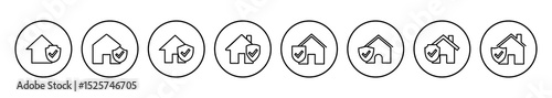 house insurance icon vector. house protection icon.