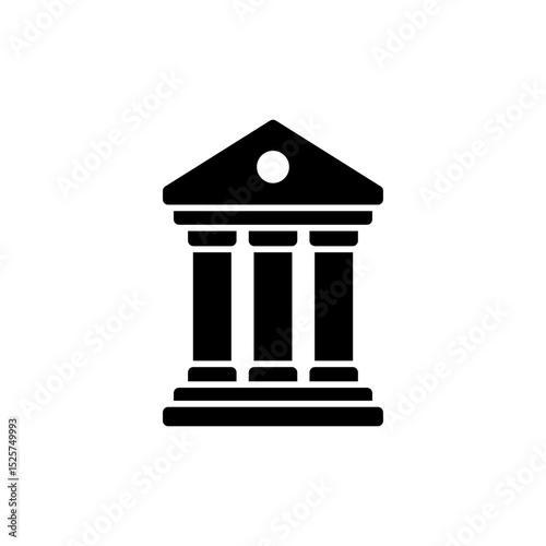 Bank icon symbol for apps and websites. Bank sign and symbol, museum, university