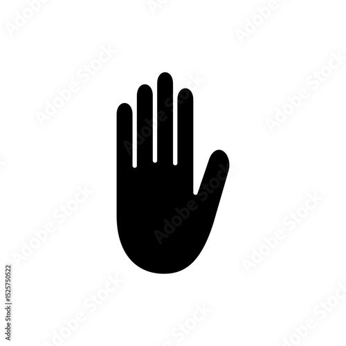 Hand icon symbol for apps and websites. hand sign and symbol. palm