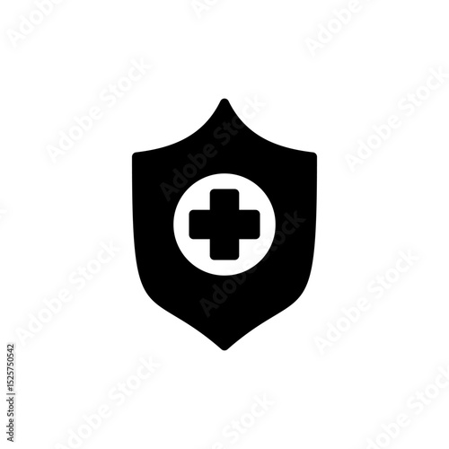 Health insurance icon symbol for apps and websites. Insurance health document sign and symbol