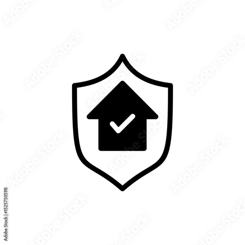 house insurance icon symbol for apps and websites. house protection sign and symbol