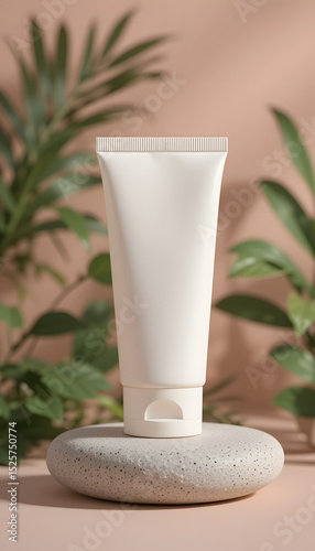 Blank tube mockup for skincare.