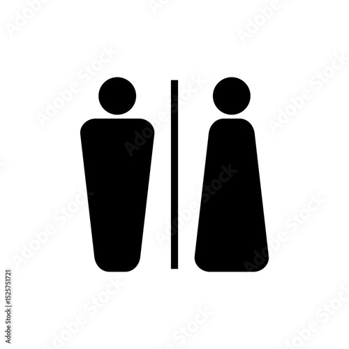 Toilet icon symbol for apps and websites. Girls and boys restrooms sign and symbol. bathroom sign. wc, lavatory
