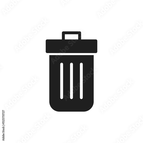 Trash icon symbol for apps and websites. trash can icon. delete sign and symbol.