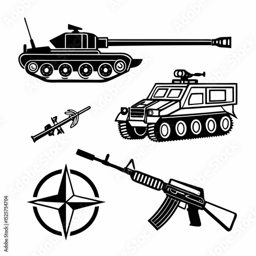 Military vehicles weapons compass png transparent background