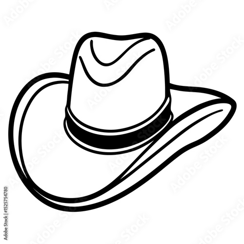 Vintage Wild West Cowboy Helmet Vector