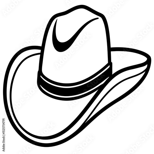 Vintage Wild West Cowboy Helmet Vector
