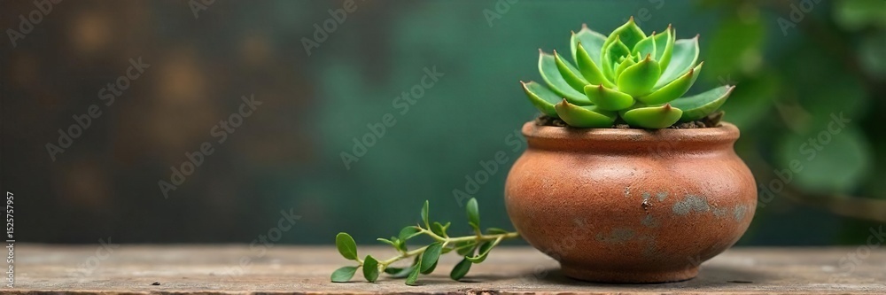 Rustic ceramic pottery holding a lush green succulent plant, adding a touch of nature to a home interior Perfect for blogs, websites, and home decor publications , earthenware, thriving, greenery Rustic ceramic pottery holding a lush green succulent plant, adding a touch of nature to a home interior Perfect for blogs, websites, and home decor publications , earthenware, thriving, greenery