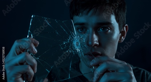 Shattered Reflections: A Portrait of Vulnerability