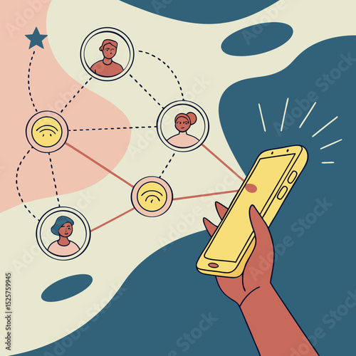 Connecting people online social media network