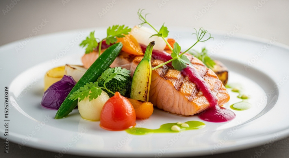 grilled salmon and vegetables grilled salmon and vegetables
