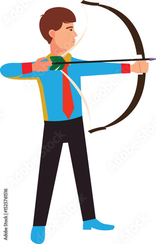 man with bow and arrow
