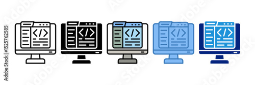 Code Editor Icon Element For Design