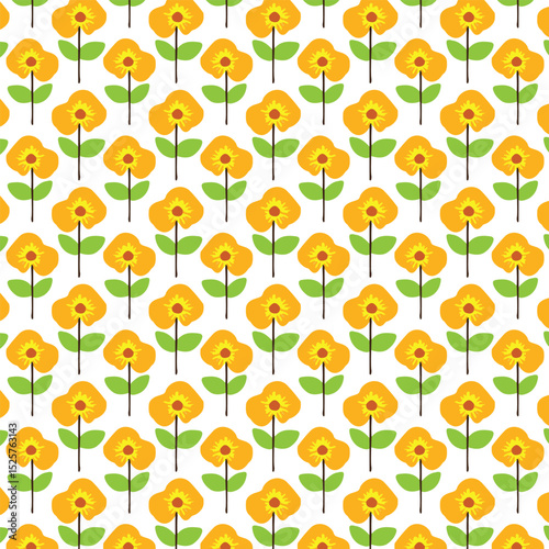 Vintage floral seamless pattern. Background with small simple flowers. Ditsy style fabric. Vector illustration.