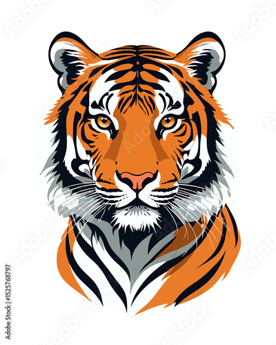 tiger head vector illustration