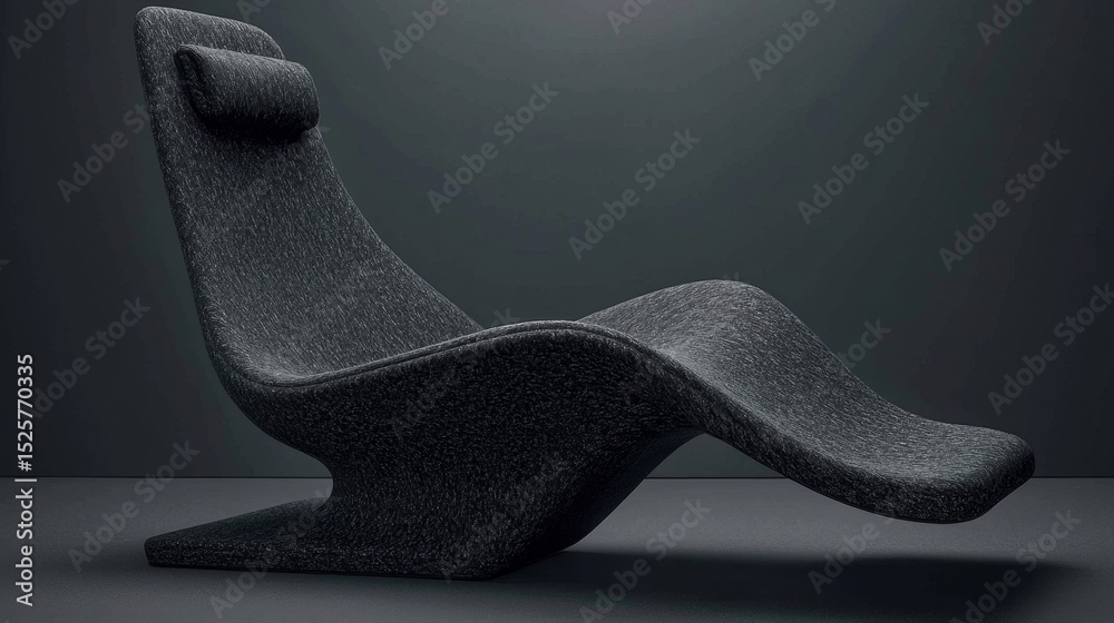 Obraz premium Modern Lounge Chair with Sleek Design and Textured Fabric Finish