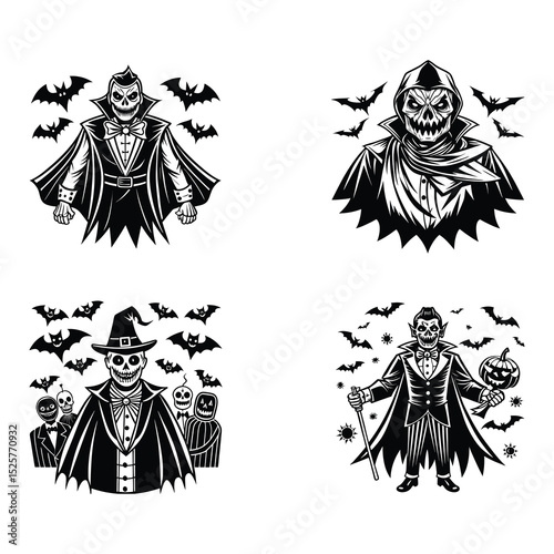 halloween Costume Parties Vector