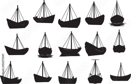 set of sailing ships