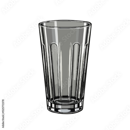 empty glass on white background