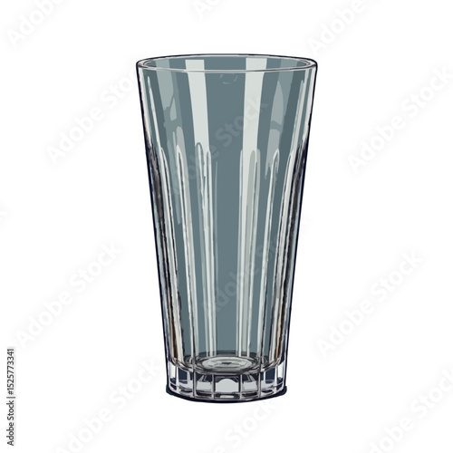 empty glass isolated on white