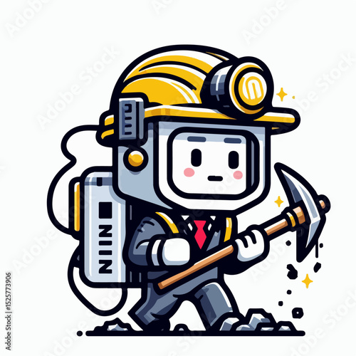 miner vector illustration