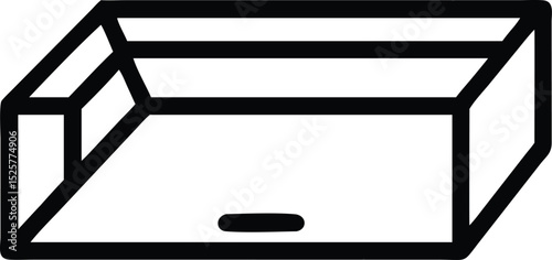 Black silhouette of an empty wooden crate illustrating scarcity and shortage concept