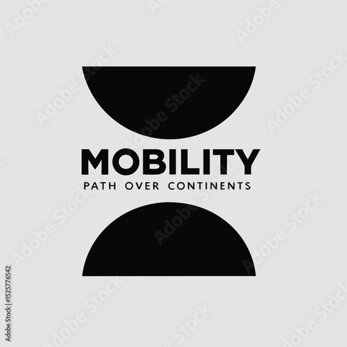 Creative mobility logo design with geometric shapes and inspirational typography