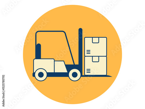 Put away icon. Logistics icon. Solid vector icon. Simple flat icon.