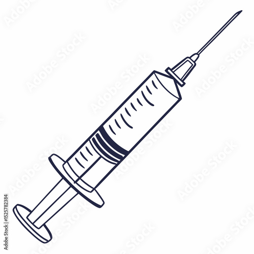 A clean syringe medical design perfect for healthcare branding projects needing a scalable logo or icon