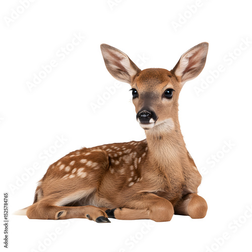 Fawn isolated on white or transparent background. PNG photo