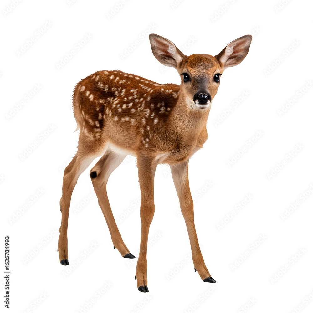 Fawn isolated on white or transparent background. PNG Fawn isolated on white or transparent background. PNG