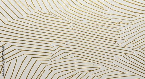 Abstract gold lines on a cream background.  Intricate pattern of angled, overlapping lines