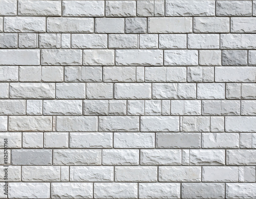 Fototapeta premium Light gray stone brick wall