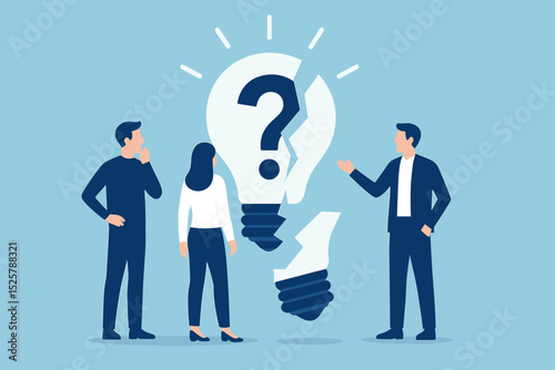 Solving problem, critical thinking root cause analysis to solution, answering question or success resolve issues, discover opportunity, creativity concept, businessman make idea from question mark.