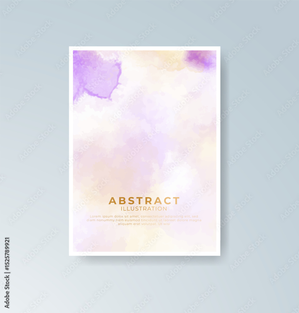 Fototapeta premium Cards with watercolor background. Design for your cover, date, postcard, banner, logo.