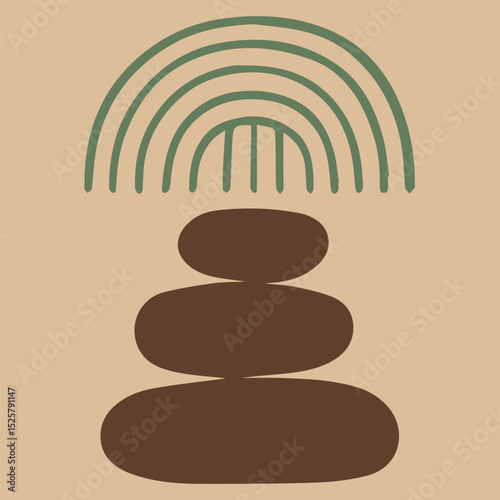 Minimalist hand-drawn vector illustrations featuring creative designs, suitable for use in wall decoration, artistic postcards, or clean brochure cover concepts.


