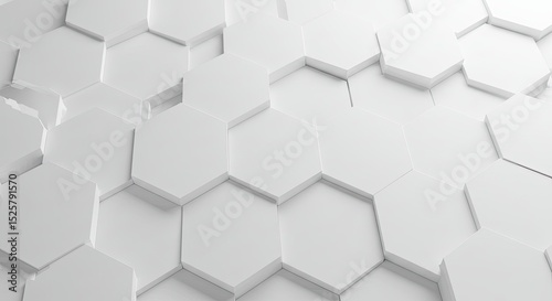 Abstract geometric pattern of overlapping hexagons