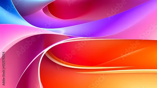 Vibrant Abstract Waves of Color Flowing Together, Creating a Dynamic Visual Experience